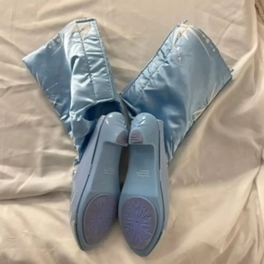 Disney Frozen Elsa Costume Boots Blue Snowflake Dress Up Shoes Disguise Inc Kids
